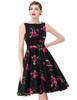 Belle Poque Print Floral 50s 60s Vintage Dresses Audrey Hepburn 2017 New style Summer Retro Dress Vestidos robe Womens Clothing