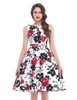 Belle Poque Print Floral 50s 60s Vintage Dresses Audrey Hepburn 2017 New style Summer Retro Dress Vestidos robe Womens Clothing