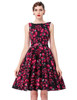 Belle Poque Print Floral 50s 60s Vintage Dresses Audrey Hepburn 2017 New style Summer Retro Dress Vestidos robe Womens Clothing