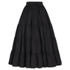 Belle Poque Long Skirts Autumn Winter Womens Vintage 50s 60s Retro Maxi Skirt Elastic Warm Pleated Skirts For Party Longa Faldas