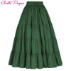 Belle Poque Long Skirts Autumn Winter Womens Vintage 50s 60s Retro Maxi Skirt Elastic Warm Pleated Skirts For Party Longa Faldas