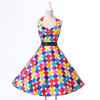 Belle Poque Audrey Hepburn Style Vintage Dresses Summer Plus Size Casual Party Robe Rockabilly Floral 50s Big Swing Retro Dress