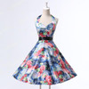 Belle Poque Audrey Hepburn Style Vintage Dresses Summer Plus Size Casual Party Robe Rockabilly Floral 50s Big Swing Retro Dress