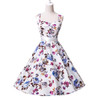Belle Poque Audrey Hepburn Style Vintage Dresses Summer Plus Size Casual Party Robe Rockabilly Floral 50s Big Swing Retro Dress