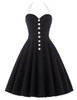 Belle Poque 2017 Women Dress Robe Sexy Halter Retro Vintage Black Red Summer Dress Tunic Casual 50s 60s Rockabilly Party Dresses
