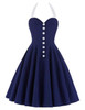 Belle Poque 2017 Women Dress Robe Sexy Halter Retro Vintage Black Red Summer Dress Tunic Casual 50s 60s Rockabilly Party Dresses
