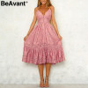BeAvant v neck sexy lace summer dress women Strap button casual white dress female Streetwear backless midi dress vestidos 2018 BeAvant v neck sexy lace summer dress women Strap button casual white dress female Streetwear backless midi dress vestidos 2018
