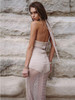 Beautiful Halter Net Woven Slim Fit Maxi Dress