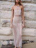 Beautiful Halter Net Woven Slim Fit Maxi Dress