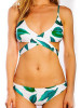 Beautiful Green Two-Piece Spaghetti Straps Bikini Summer Swimwear