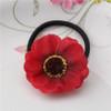 Beautiful Fabric Flower Rubber Headbands Gum for Hair Summer Style Hair Accessories Hair Ring Women Elastic Hair Bands