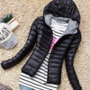 New 2014 Fashion Ladies Down Short Design Coat Winter Cotton-padded Jacket Women Slim Solid Zipper Outerwear DF-081