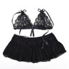 New 1pc Sexy Costumes Details Sexy Lingerie Hot Underwear Lace Set Erotic Lingerie+G-string Balck Red