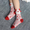 New 1Pair Cute Christmas Gifts Cartoon Red Deer Cotton Winter Thick Warm Women Girls Socks Good Quality Happy Comfortable Socks