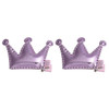 New 1pair   girl crown Hair Clips  Princess style Party Leather hairpins for girl hair accessories 7 color bobby pins gift #y