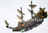 New 16042 Pirates series The silent mary model Building Blocks Compatible 71042 Classic Ship-styling education Toy for children