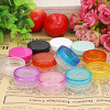 New 10 Pcs Random Color Plastic Cosmetic Box Empty Jar Nail Art Cosmetic Storage Cord Round Bottle 5g Makeup Transparent Pots BS