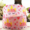 New 1 '25mm pink unicorn cartoon ribbon 10 yards DIY handmade material gift package printing bow printing. belt grosgrain ribbon