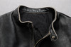NEW ! Vintage genuine leather jacket men black cowskin short simple motorcycle jacket men's thin leather coat chaqueta cuero hom