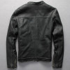 NEW ! Vintage genuine leather jacket men black cowskin short simple motorcycle jacket men's thin leather coat chaqueta cuero hom