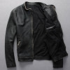 NEW ! Vintage genuine leather jacket men black cowskin short simple motorcycle jacket men's thin leather coat chaqueta cuero hom