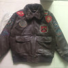 NEW ! 2017 New Flight Top Gun Leather Jacket Fat loose big yards S-XXL Wool Collar Genuine Sheepskin Men Military A2 Pilot Jacke