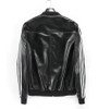 NEW ! 2017 David Beckham geniune sheep skin leather cow leather jacket men's motorcycle leather jacket baseball coat black