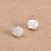 New  Real. 925 Sterling Silver jewelry Twine Twisted Love Knot Stud Earrings Tinny Knot Ball Women's 7mm  GTLE496