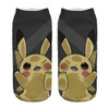2018 New Arrival Kawaii Harajuku Pokemon Pikachu Socks 3D Printed Cartoon Women's Low Cut Ankle Socks Novelty Casual Socks Meias