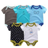 2018 New 5PCS/LOT Baby Clothes Boy Girl Short Sleeve Cotton O-Neck 0-12M Novel Newborn Roupas de bebe Baby Rompers Baby Wear