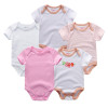 2018 New 5PCS/LOT Baby Clothes Boy Girl Short Sleeve Cotton O-Neck 0-12M Novel Newborn Roupas de bebe Baby Rompers Baby Wear