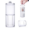 2018 New Acrylic Cotton Swab Organizer Box Portable Round Container Storage Case Make up Cotton Pad Box For Home Hotel Office