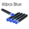 2018 New 80PCS Fountain Pen Ink Cartridge Refills Black And Blue 122