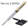 2018 New 80PCS Fountain Pen Ink Cartridge Refills Black And Blue 122