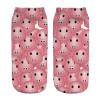 2018 New 3D Printed pink Pigling Animal Pet Mini Pig funny cute cotton ankle socks for women ladies harajuku korean socks