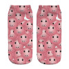 2018 New 3D Printed pink Pigling Animal Pet Mini Pig funny cute cotton ankle socks for women ladies harajuku korean socks