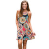 2018 Midi Dress Women Elegant Mandala Print O Neck Mini Dress Tunic Sleeveless Party Dresses Loose Casual Dresses Vestidos