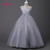 2018 lovely dress for kids Sleeveless Flowers Girls Dresses Bow Appliques for First Communion soft Gown Girls Evening Gowns