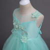 2018 lovely dress for kids Sleeveless Flowers Girls Dresses Bow Appliques for First Communion soft Gown Girls Evening Gowns