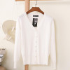 2018 Korean loose short sweater thin section spring and autumn long-sleeved women's cardigan 18314