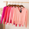 2018 Korean loose short sweater thin section spring and autumn long-sleeved women's cardigan 18314