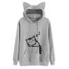 2018 Kawaii Cat Ear Hoodies Women Cute Cartoon Sleeping Cat Print Hooded Sweatshirt Casual Loose Pullover Tracksuit Outerwear 2018 Kawaii Cat Ear Hoodies Women Cute Cartoon Sleeping Cat Print Hooded Sweatshirt Casual Loose Pullover Tracksuit Outerwear