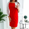 2018 Kawaii Girls Dress O-neck Women Hollow Out Mini Dresses Autumn Winter Wrist Sleeve Vestidos Plus Size Female Clothing GV223