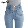 2018 Jeans Womens High Waist Elastic Skinny Denim Long Pencil Pants Plus Size 40 Woman Jeans Camisa Feminina Lady Fat Trousers