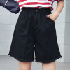 2018 Hot Summer Jeans Elastic High Waist Knee Length Pants Jeans Denim Shorts For Women Shorts Jeans Woman Black White Plus Size