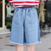 2018 Hot Summer Jeans Elastic High Waist Knee Length Pants Jeans Denim Shorts For Women Shorts Jeans Woman Black White Plus Size