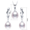 2018 Hot Selling 925 sterling silver jewelry sets 100% natural freshwater pearl jewelry for women 4 colors with gift box Lindo
