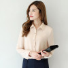 2018 Hot Sale Women Shirts Blouses Long Sleeve Turn-Down Collar Solid Ladies Chiffon Blouse Tops OL Office Style Chemise Femme