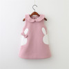 Baby Christmas Clothes cute bunny embroidery vest dress children dress winter toddler baby girls vestido 2-6Y Christmas Costume