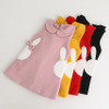 Baby Christmas Clothes cute bunny embroidery vest dress children dress winter toddler baby girls vestido 2-6Y Christmas Costume